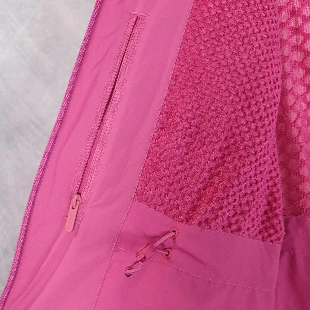 Lululemon Down Puffer Jacket Womens 8 Pink Hooded Sleet Street Coat Full Zip
